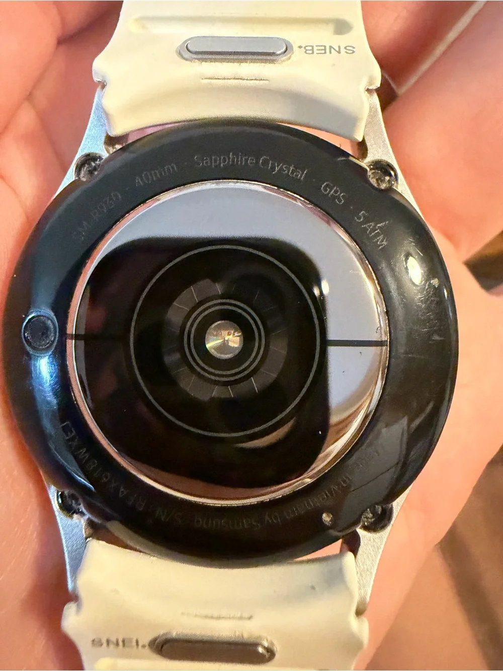Samsung Galaxy Watch6 in Silver with Cream Band and original charger